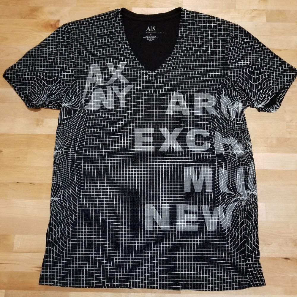 Armani Exchange Mens V Neck T-shirt Large